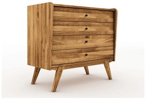 Nízka komoda z dubového dreva 100x90 cm Retro - The Beds