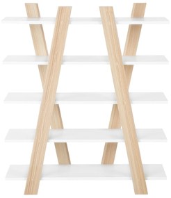 Zostava kancelárskeho nábytku svetlé drevo/biela ESCALANTE/FRISCO Beliani