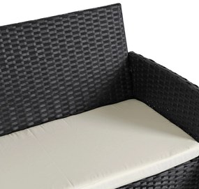 Záhradný set Manta (čierna + béžová) (pre 4 osoby). Akcia -9%. Vlastná spoľahlivá doprava až k Vám domov. 1119338