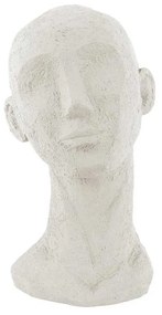 Biela dekoratívna figúrka Face Art menšia 15,4 x 24,5 cm