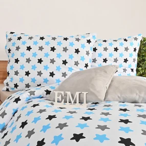 Obliečky detské Hviezdičky modré EMI: Detský set 90x130 + 45x65