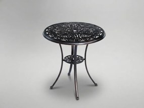 Garden Line Hliníkový stôl „DANBURY“ v antickom bronzovom prevedení, priemer 68 x 70 cm, okrúhly *4041