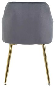 LuxuryForm DESIGN Stolička AUSTIN VELUR - tmavo šedá