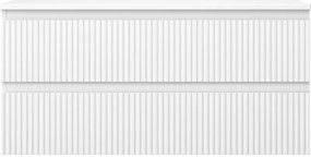 Mexen Rivel, kúpeľňová skrinka 100 cm s hornou časťou, 2 zásuvky, drážkovaná, biela matná, 91A20-10047-2-BFFC01