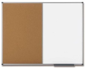 Toptabule.sk KMTAL Kombinovaná tabuľa biela v hliníkovom ráme 120x90cm