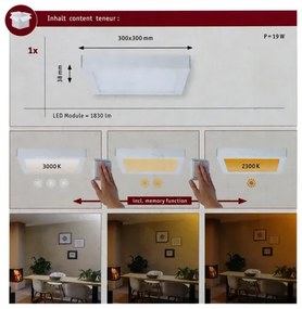 Paulmann 79801 - LED/13W Stropné svietidlo CARPO 230V 2300/2500/3000K