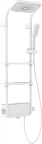 Mexen Dazz, sprchová sada s ručnou a dažďovou hlavicou, biela, 78107-20