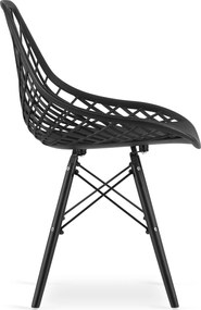 AKCIA Čierna stolička ROTEN s čiernymi nohami II. akosť