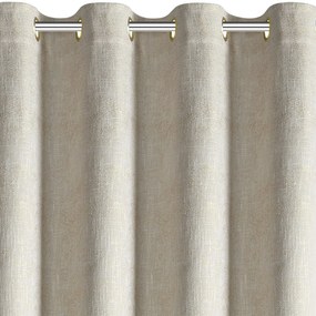 EUROFIRANY ZATEMŇOVACÍ ZÁVES NA KRÚŽKOCH BITSY 140X250 CM ŠAMPANSKÁ