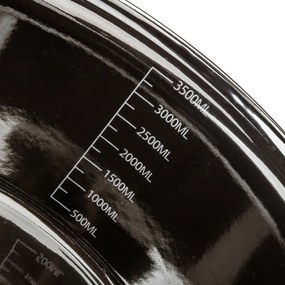 Banquet Hrniec smaltovaný METALLIC Black 22 cm, 3,75 l, s pokrievkou, 22 cm