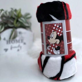 DETSKÁ FLEECOVÁ DEKA MINNIE 100X150 CM VZOROVANÁ