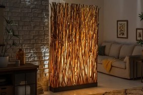 Stojacia lampa Natural Paravent 180cm natural longan wood