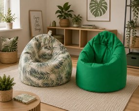 Sada 2 sedacích vakov do obývačky Bag Sako Botanic L + Sako zelený