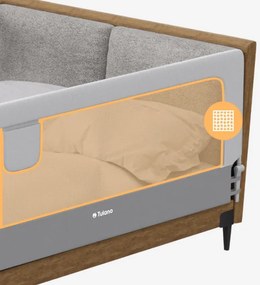 Bezpečnostná zábrana na posteľ Cover 30 biela / sivá 200 cm