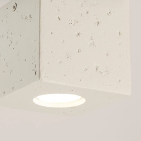 Stropné svietidlo Quad, 1x béžové betónové tienidlo