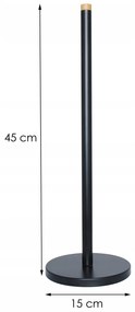 Stojan na toaletný papier - čierny