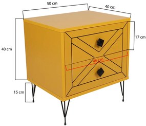 Nočný stolík Luna Yellow