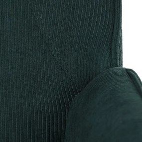 Relaxačné kreslo ušiak LUCIAN — masív, menčester, prírodná / zelená