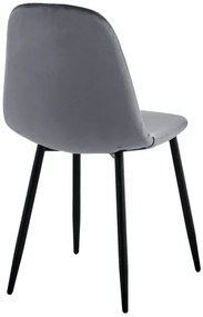 Jedálenská stolička ORLANDO zamatová, grafitová