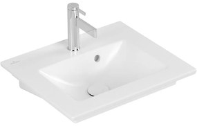 VILLEROY &amp; BOCH Venticello závesné umývadielko s otvorom, s prepadom, 500 x 420 mm, Stone White, s povrchom CeramicPlus, 412450RW