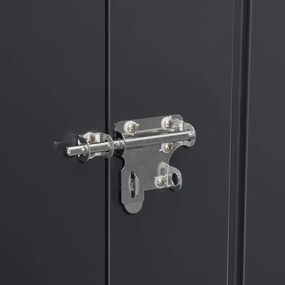 Kovový prístrešok, 3 popolnice, výklopné veko, 200×105×128cm