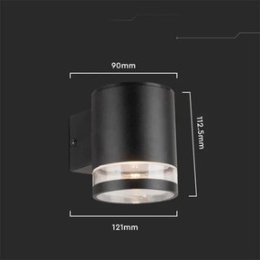 LED vonkajšie solárne nástenné svietidlo so senzorom LED/1W/3,7V 3000K IP54 čier