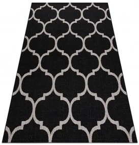 Koberec SIZAL FLOORLUX 20608 - marokánsky, trellis - čierny, strieborný