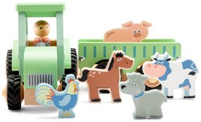 Traktor s valníkom a zvieratkami