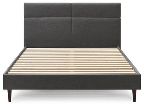 Čierna dvojlôžková posteľ Bobochic Paris Elyna Dark, 180 x 200 cm