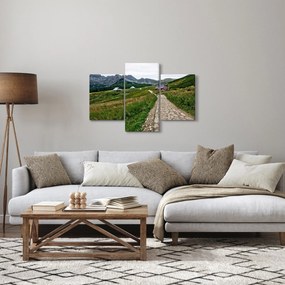 Obraz - Horská krajina s domčekmi (90x60 cm)
