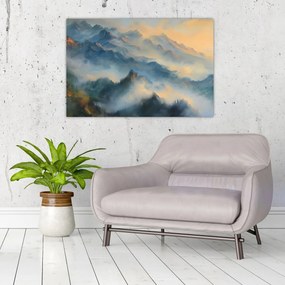 Obraz - Maľovaná horská krajina (90x60 cm)