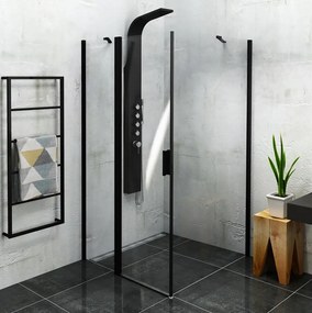 Polysan Polysan, Zoom Line Black obdĺžniková sprchová zástena 1000x900mm L/P varianta, ZL1310BZL3290B