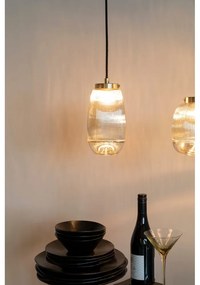 Závesné svietidlo v zlatej farbe so skleneným tienidlom ø 12 cm Robin - White Label