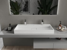 Mexen Ava, umývadlo na dosku z konglomerátu 2/O 100 x 46 cm, biela, 23011002