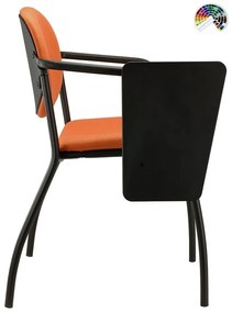 ALBA Konferenčná rokovacia stolička WENDY čalúnenie KOŽENKA Valencia, Silvertex