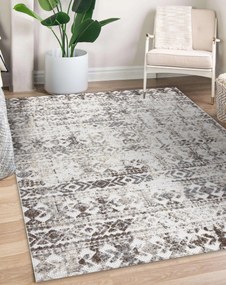 Koberec Štrukturálny SOLE D3732 Aztécky, diamanty béžový