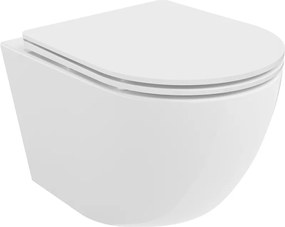 Mexen Lena Rimless závesné WC so sedátkom s pomalým zatváraním, biela - 30220300