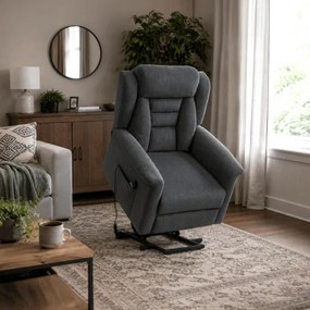 Polohovacie kreslo sivé, elektrické TV-7072 GREY2
