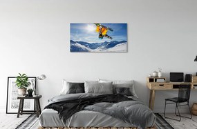 Obraz canvas Man mountain board 140x70 cm