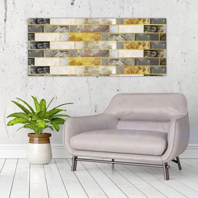 Obraz - Dekor s textúrami (120x50 cm)