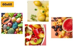 Set obrazov šťavnaté ovocie Varianta: 4x 40x40