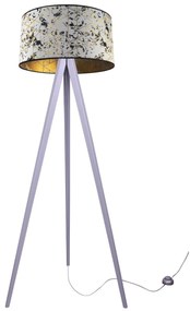 Stojacia lampa Werona, 1x textilné tienidlo so vzorom (výber zo 6 farieb), (výber zo 6 farieb konštrukcie)