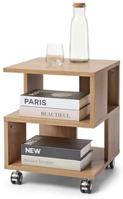 Konferenčný stolík vo vzhľade dreva na kolieskach