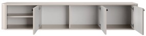 Závesný TV stolík Vespera 187 cm - kašmírová / čierna