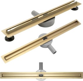 Rea Neo Slim Mirror Pro, odtokový sprchový žľab 50cm, zlatá matná, REA-G5692