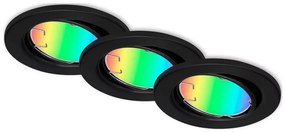 Briloner 7373-035 - SADA 3x LED RGB Stm. podhľadové svietidlo LED/4,9W/230V + DO BL2013