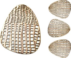 Sada podšálok pod hrnček 10 x 13 cm zlatá