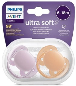 Dojčenský cumlík Ultrasoft Premium Avent 6-18 miesacov 2 ks dievča
