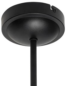 Klasické stropné svietidlo čierne so zlatým tienidlom 3-žiarovkové - Nona