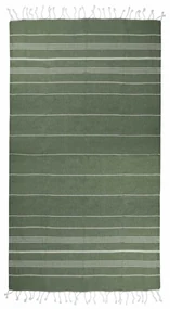 The One Towelling Plážová osuška Hamam Sultan - Čierna / biela | 100 x 180 cm